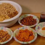 9 cups of basic cereals, 3 cups of special stuff for Chex Mix