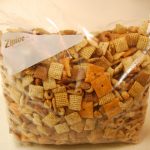 One 12 cup batch of Chex Mix makes a gallon bag