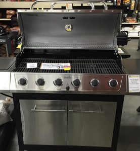 A six burner grill