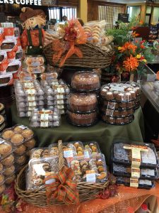 A variety of fall favorites, or at least fall colored favorites, available at a local megamart