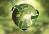 It’s Easy Being Green Earth with Recycling Symbol